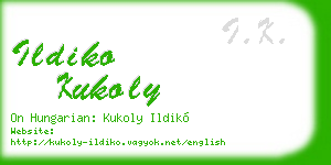 ildiko kukoly business card