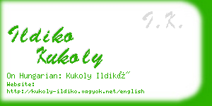 ildiko kukoly business card